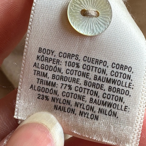 Anthropology Holding Horses CottonTan Blouse Sleeves shoulder & Back Lace SZ XS - Picture 11 of 16